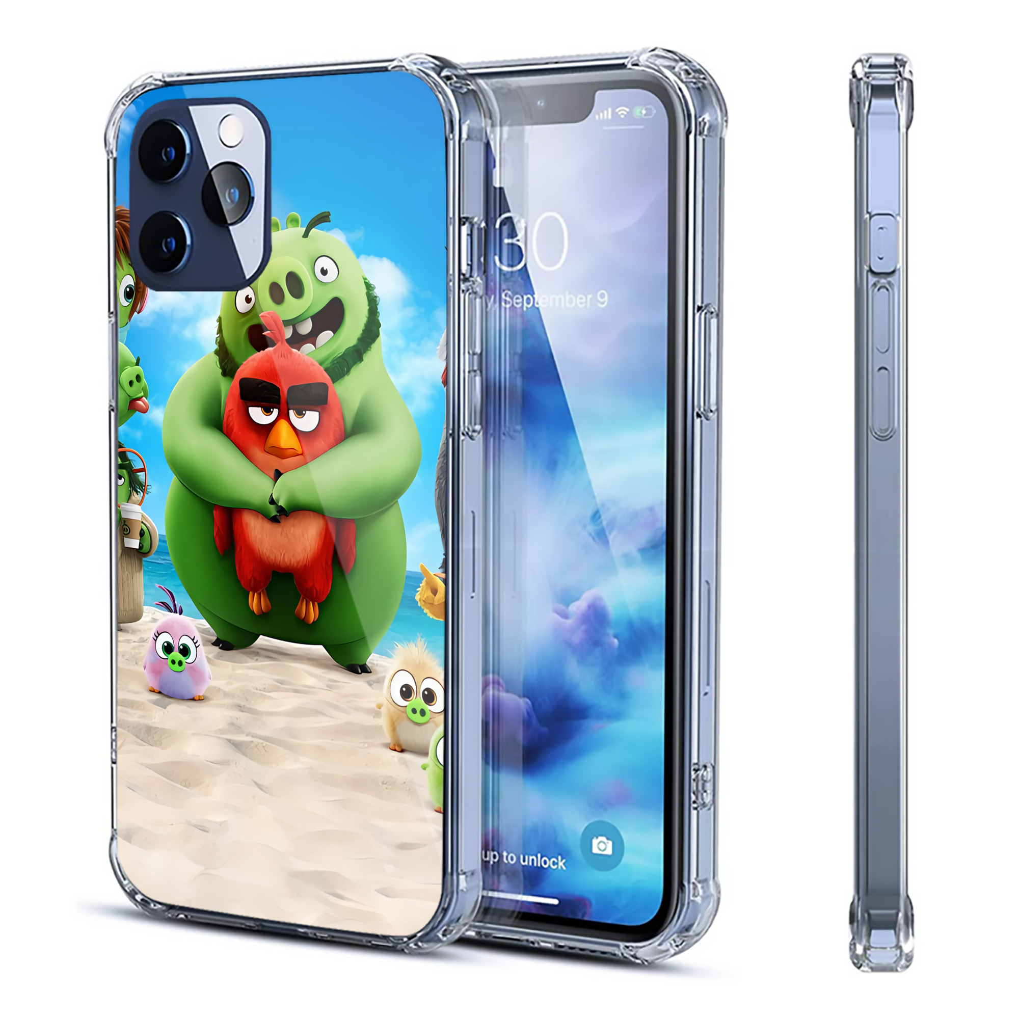 （画像用） Angry Birds アングリーバード 【iPhone 12シリーズ対応】透明スマホケース（クリアソフトケース）